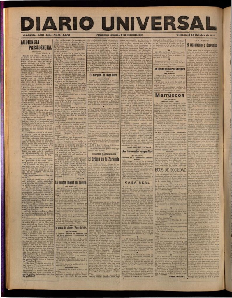 Miniatura de Diario Universal del 15 de octubre de 1915