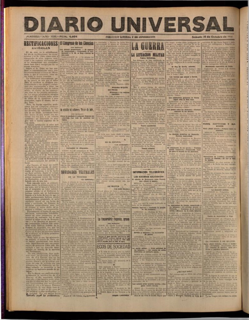 Miniatura de Diario Universal del 16 de octubre de 1915