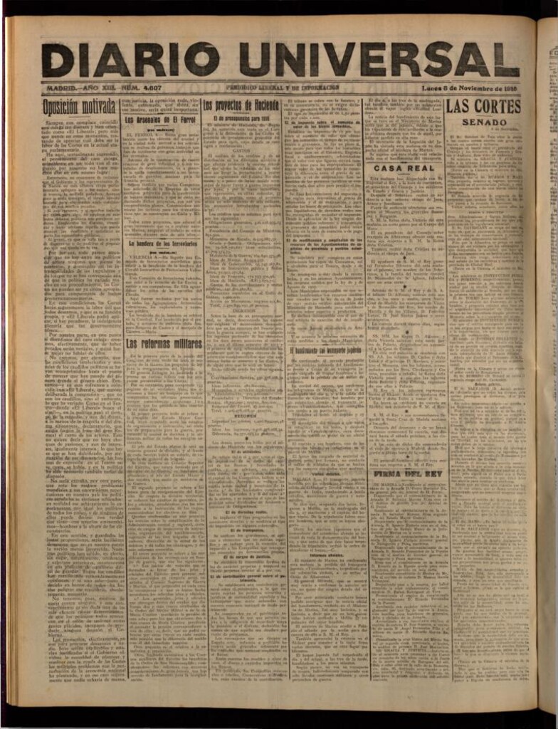 Miniatura de Diario Universal del 8 de noviembre de 1915