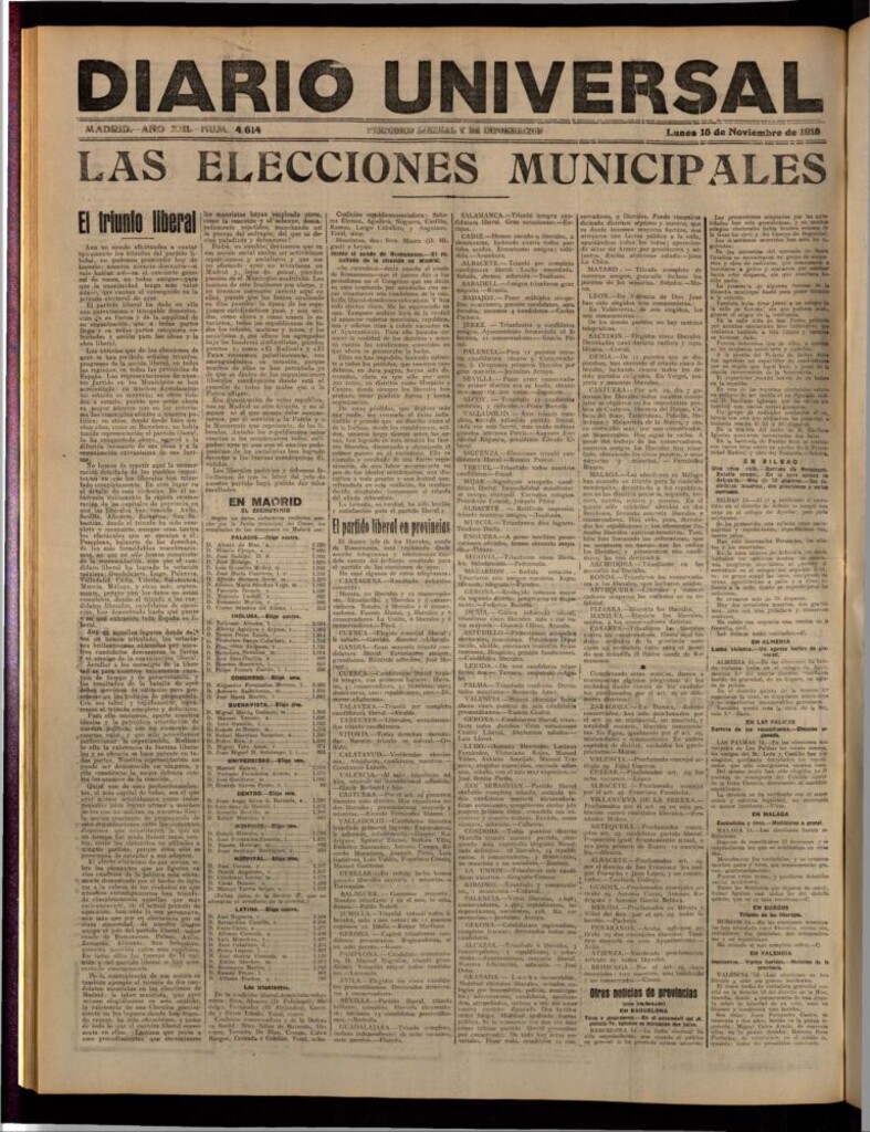 Miniatura de Diario Universal del 15 de noviembre de 1915
