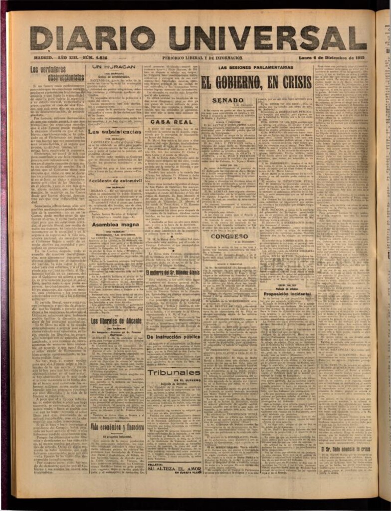 Miniatura de Diario Universal del 6 de diciembre de 1915