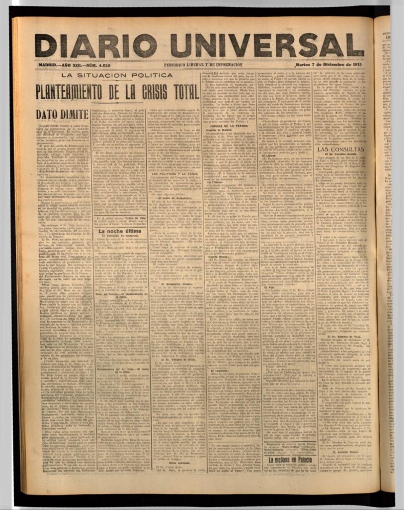 Miniatura de Diario Universal del 7 de diciembre de 1915