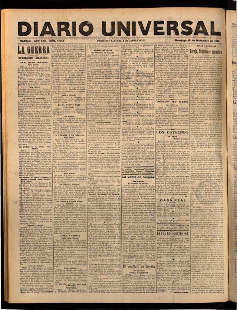 Miniatura de Diario Universal del 19 de diciembre de 1915