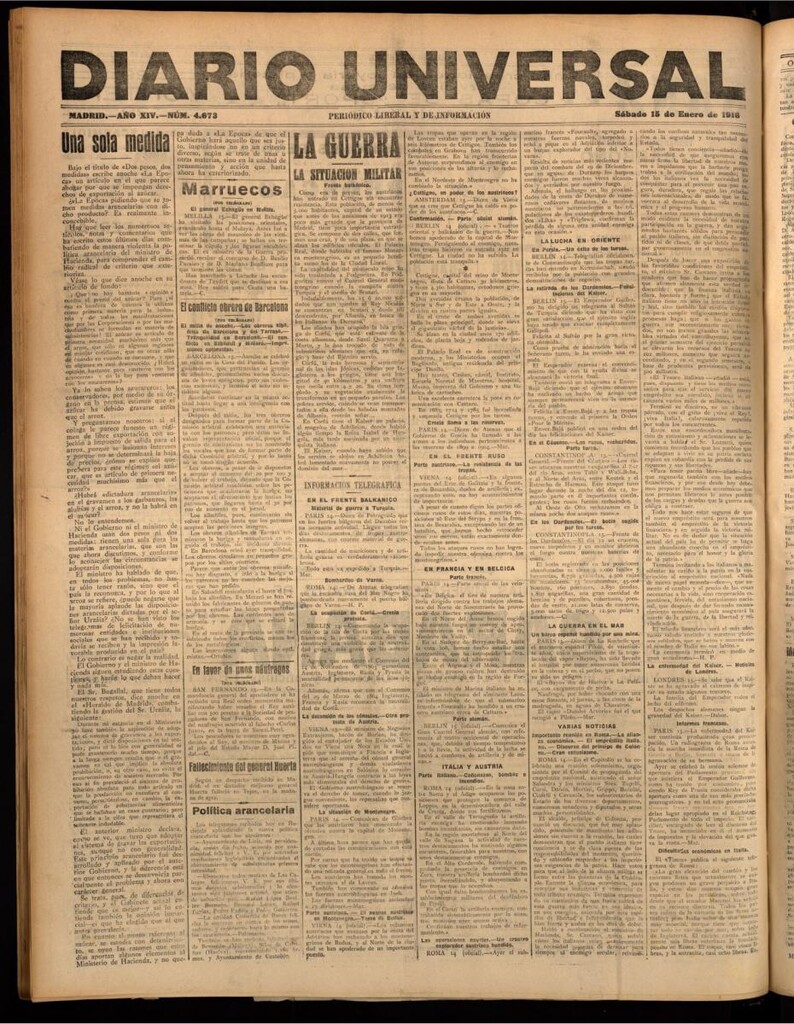 Miniatura de Diario Universal del 15 de enero de 1916