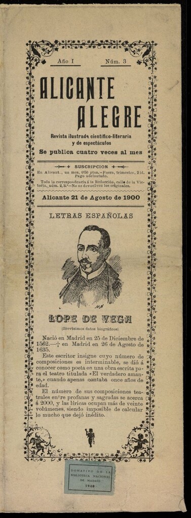 Miniatura de Alicante Alegre del 21 de agosto de 1900