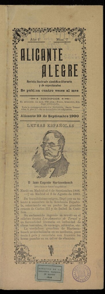 Miniatura de Alicante Alegre del 23 de septiembre de 1900