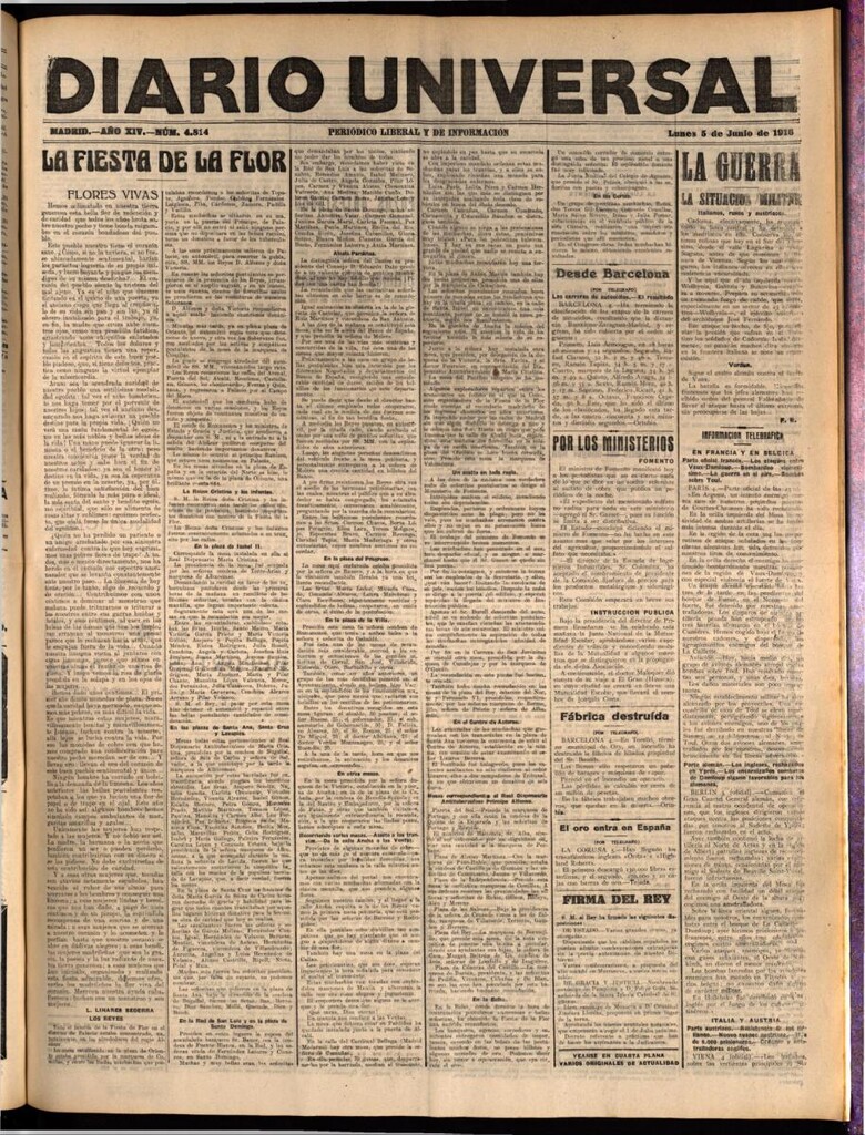 Miniatura de Diario Universal del 5 de junio de 1916