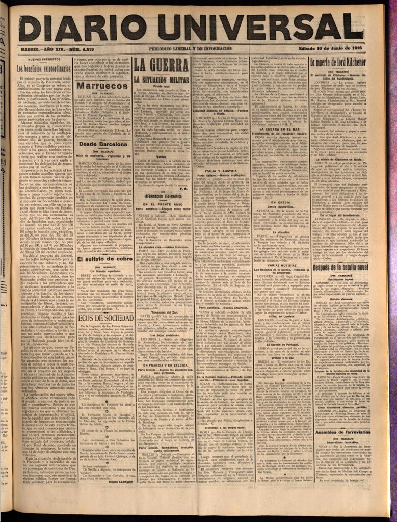 Miniatura de Diario Universal del 10 de junio de 1916
