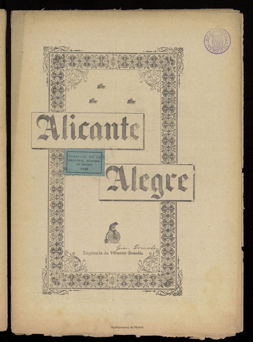 Miniatura de Alicante Alegre del 8 de diciembre de 1900