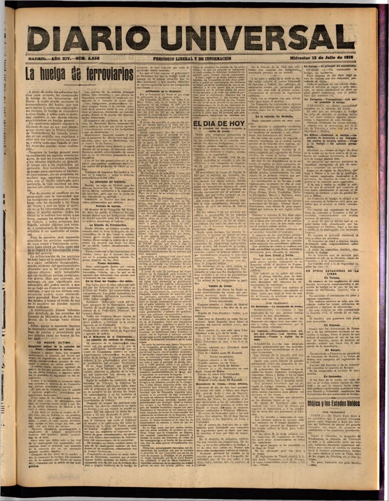 Miniatura de Diario Universal del 12 de julio de 1916