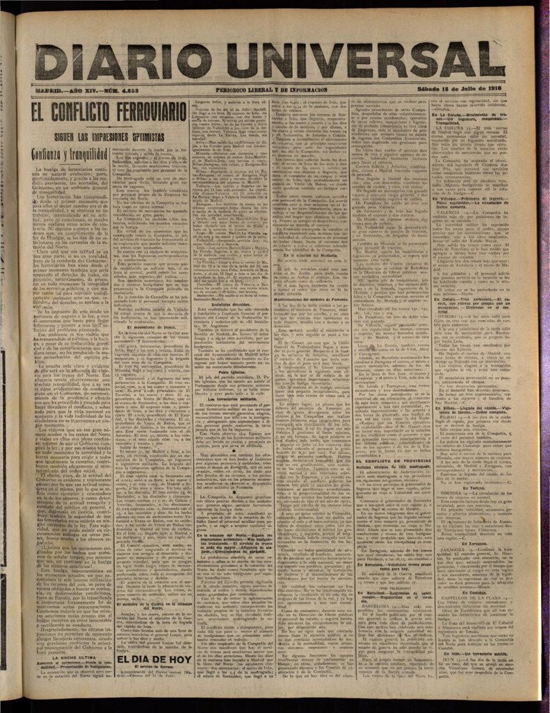 Miniatura de Diario Universal del 15 de julio de 1916