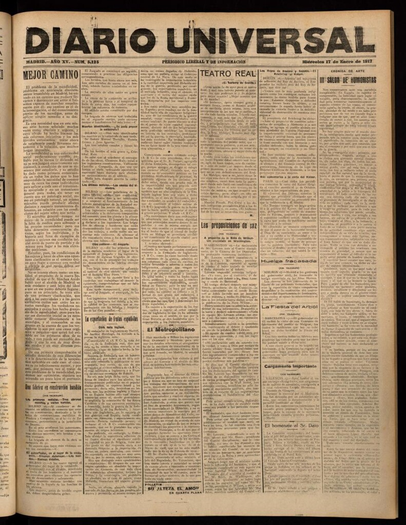 Miniatura de Diario Universal del 17 de enero de 1917