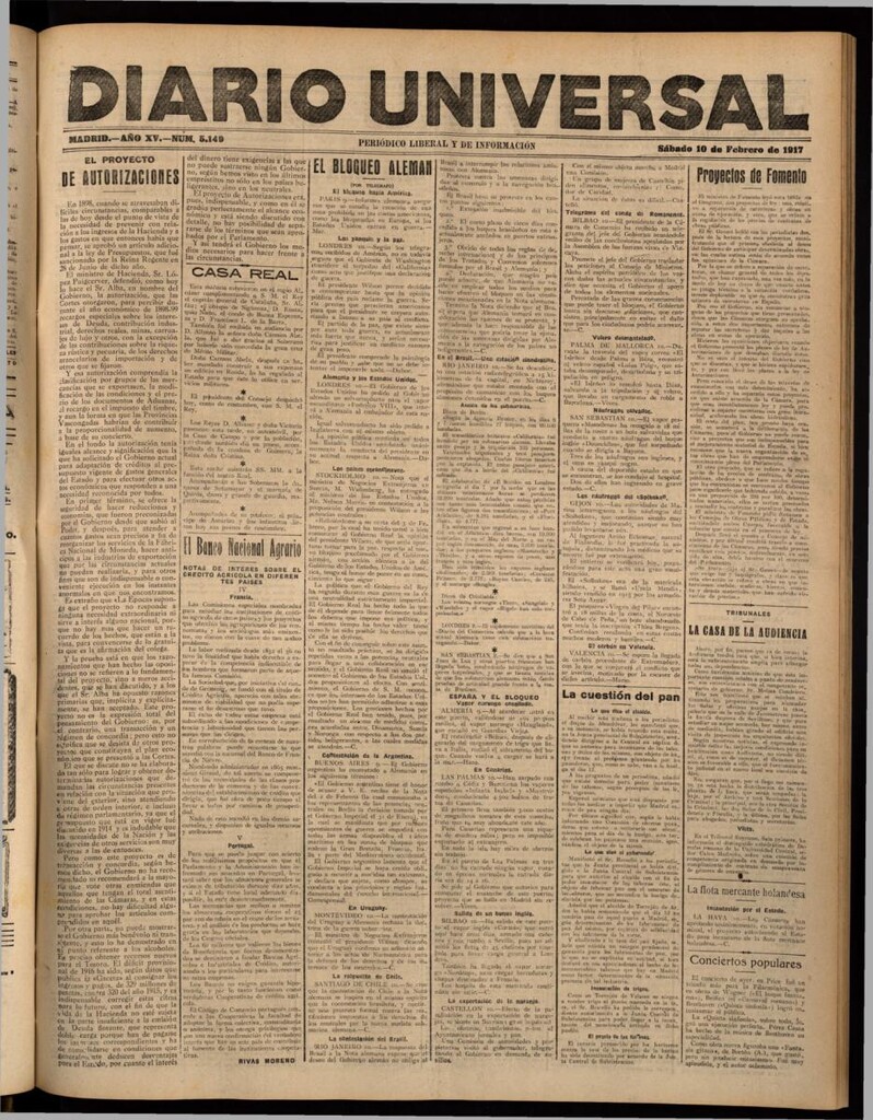 Miniatura de Diario Universal del 10 de febrero de 1917