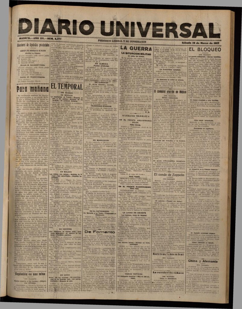 Miniatura de Diario Universal del 10 de marzo de 1917
