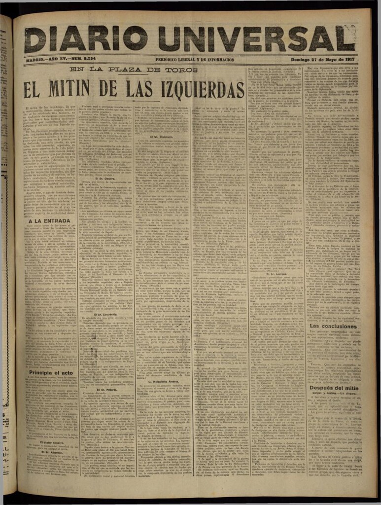 Miniatura de Diario Universal del 27 de mayo de 1917