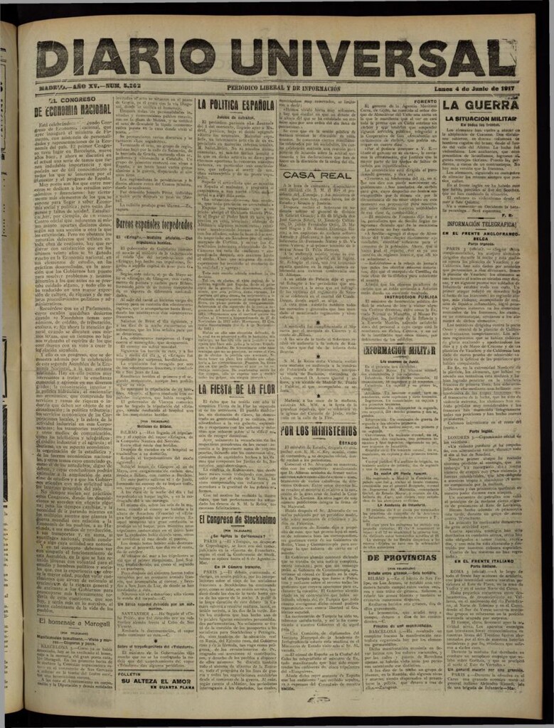 Miniatura de Diario Universal del 4 de junio de 1917