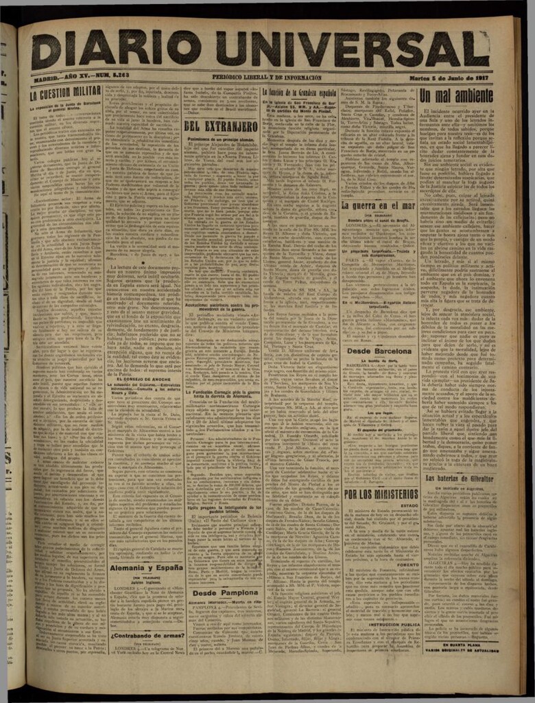 Miniatura de Diario Universal del 5 de junio de 1917
