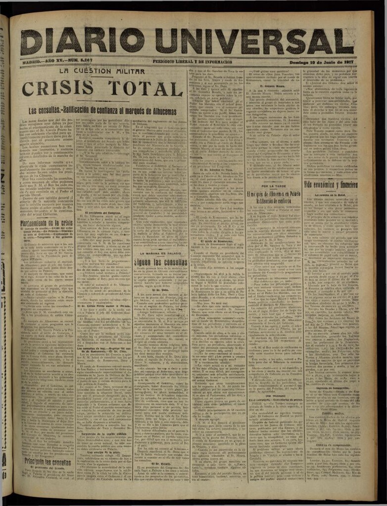 Miniatura de Diario Universal del 10 de junio de 1917
