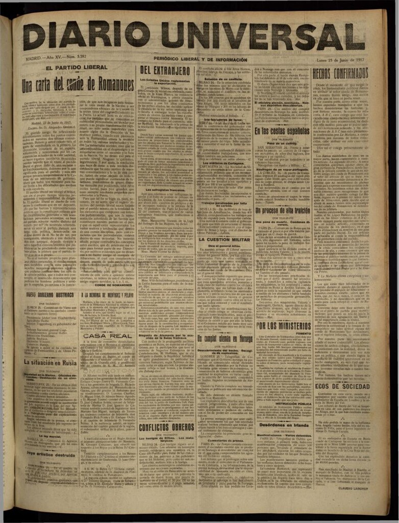 Miniatura de Diario Universal del 25 de junio de 1917