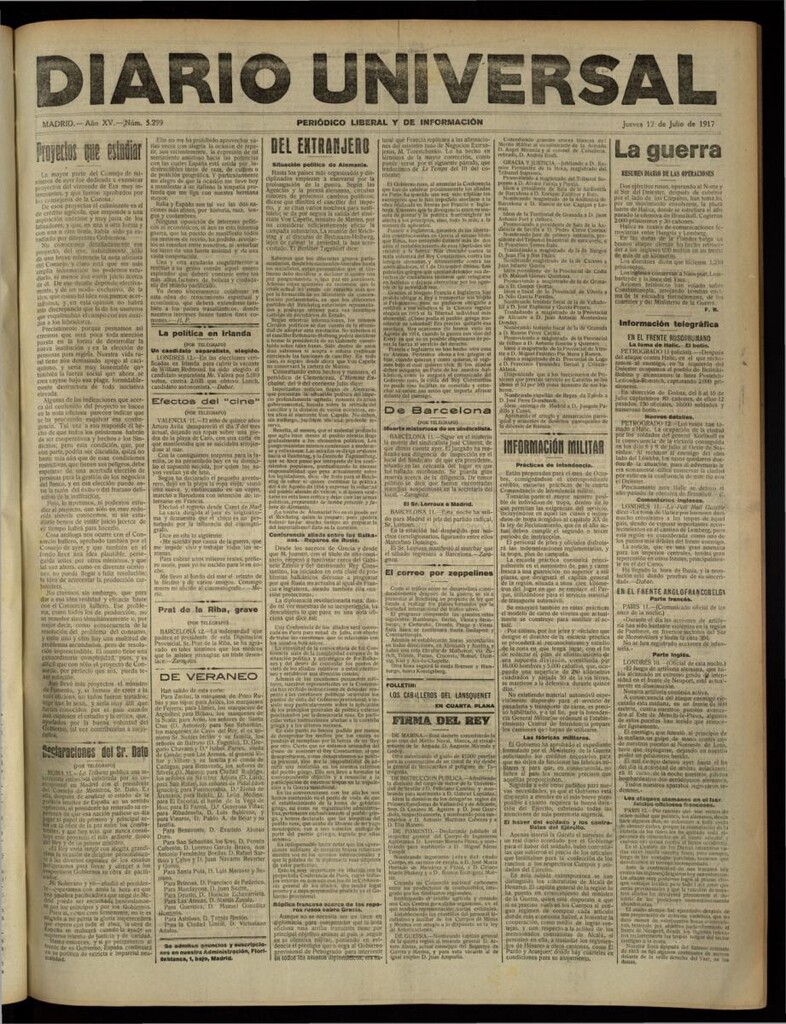 Miniatura de Diario Universal del 12 de julio de 1917
