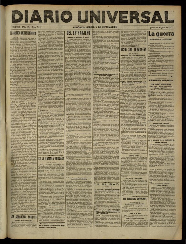 Miniatura de Diario Universal del 26 de julio de 1917