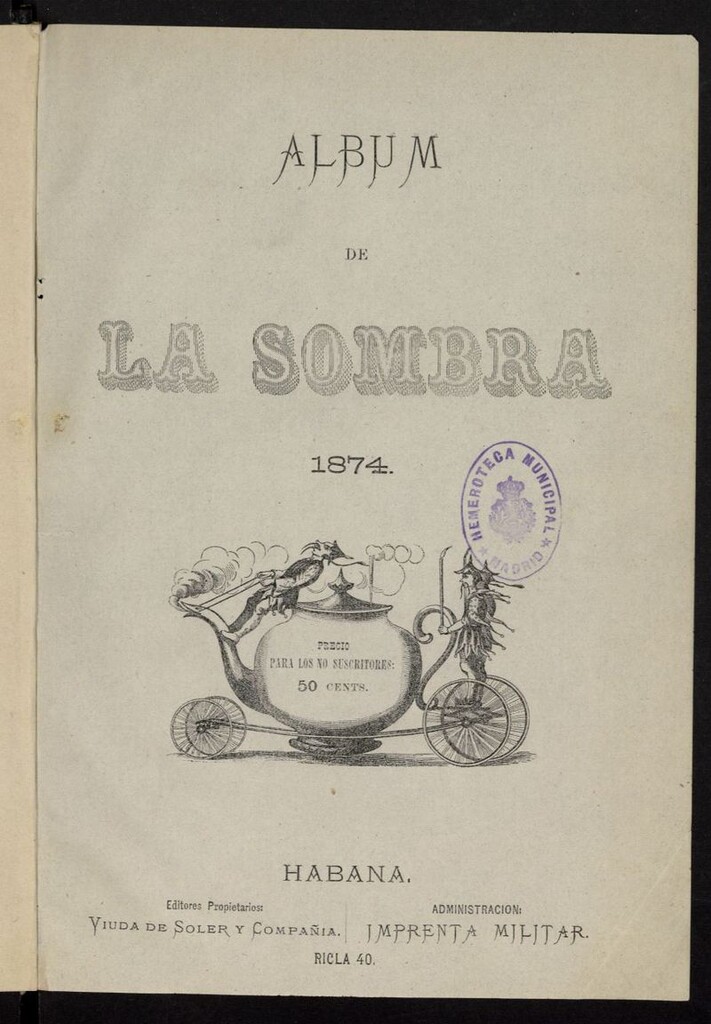 Miniatura de Album de la Sombra del año de 1874