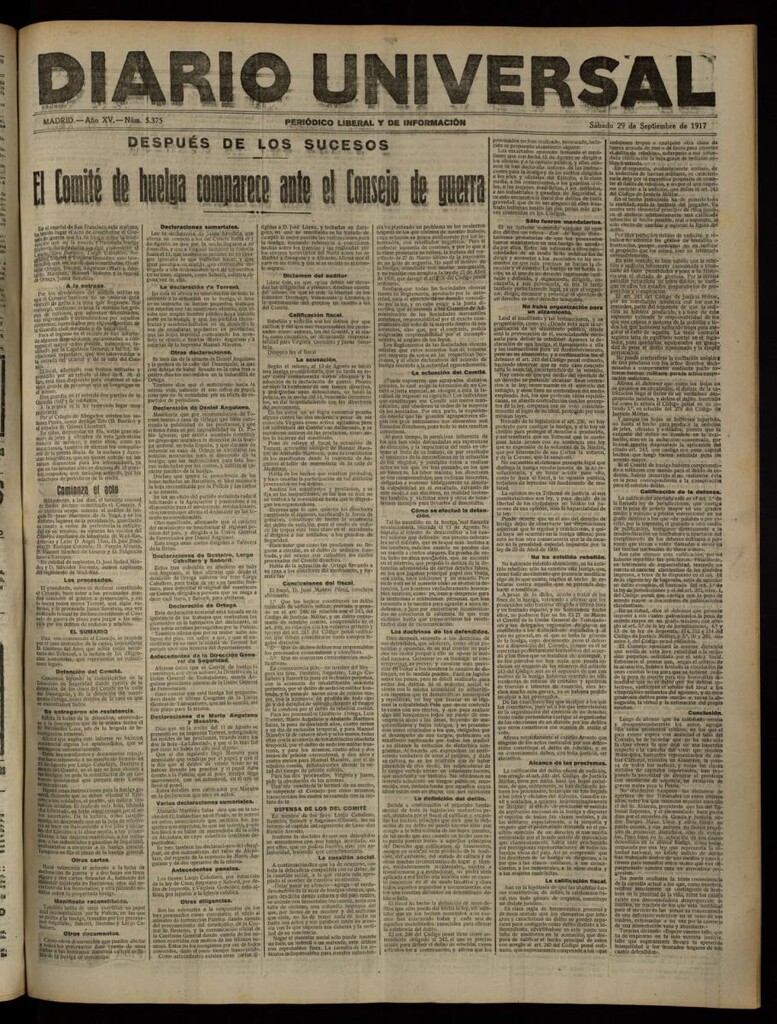 Miniatura de Diario Universal del 29 de septiembre de 1917
