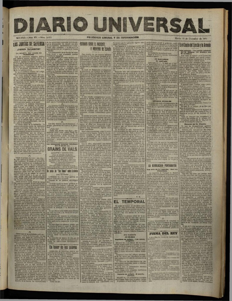 Miniatura de Diario Universal del 18 de diciembre de 1917