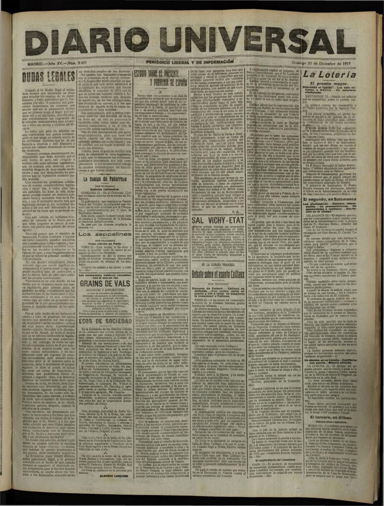 Miniatura de Diario Universal del 23 de diciembre de 1917