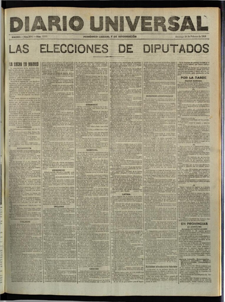 Miniatura de Diario Universal del 24 de febrero de 1918