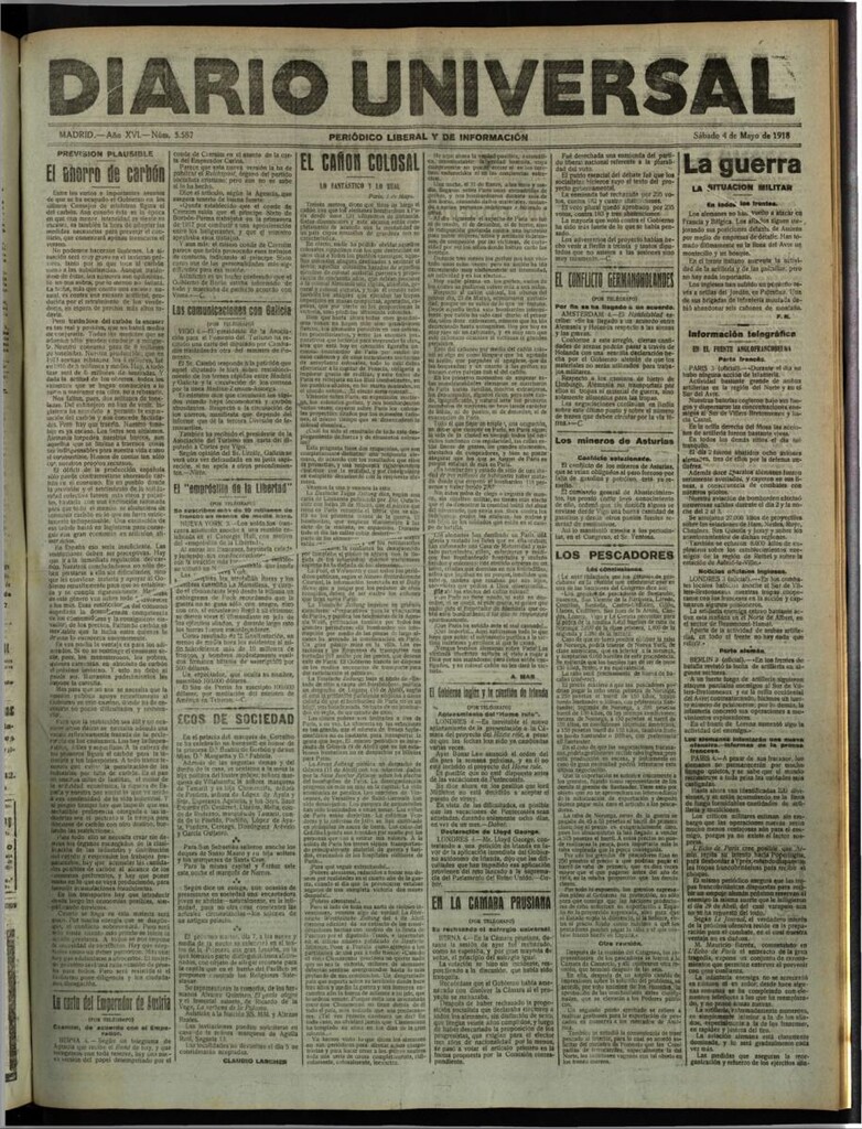 Miniatura de Diario Universal del 4 de mayo de 1918
