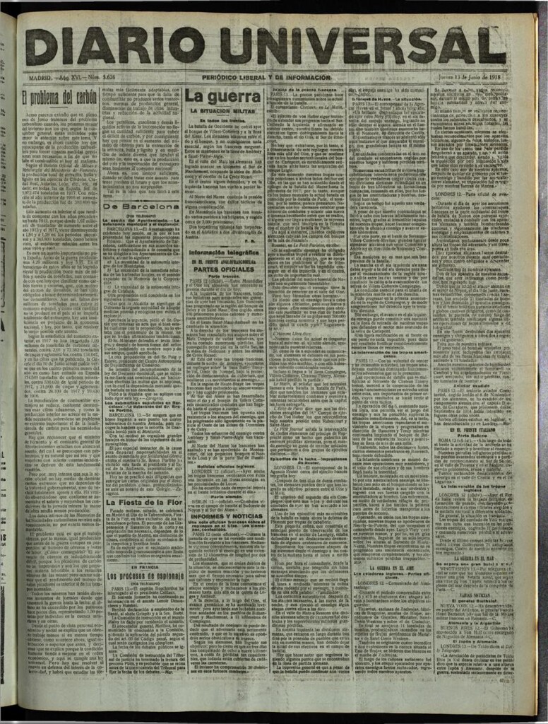 Miniatura de Diario Universal del 13 de junio de 1918