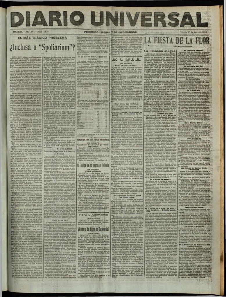 Miniatura de Diario Universal del 15 de junio de 1918
