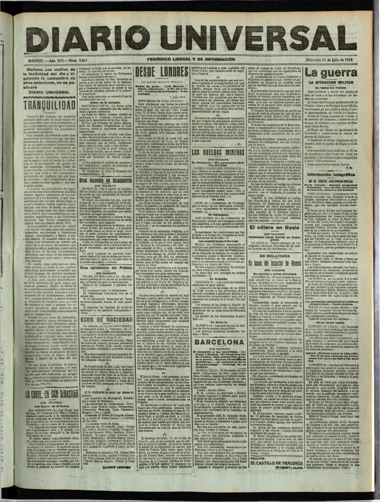 Miniatura de Diario Universal del 24 de julio de 1918