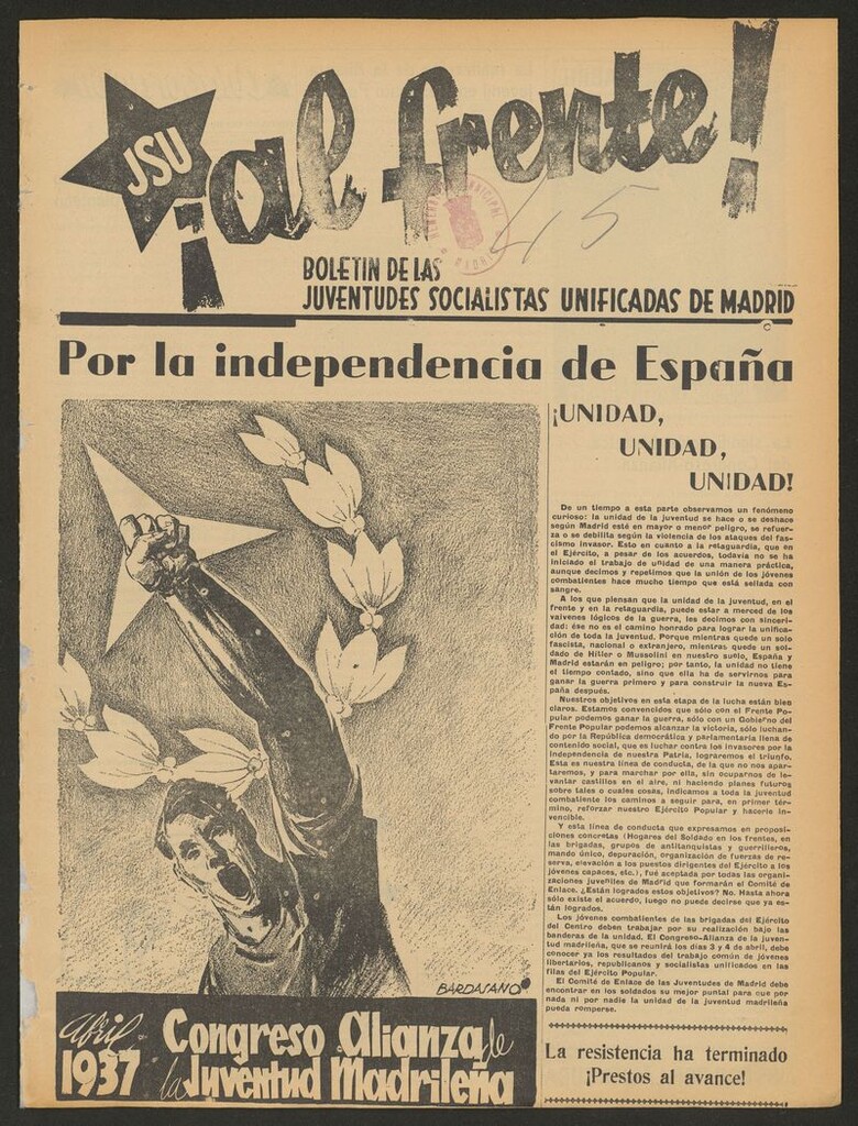 Miniatura de ¡Al Frente! (Madrid, 1936-1937) del 30 de marzo de 1937