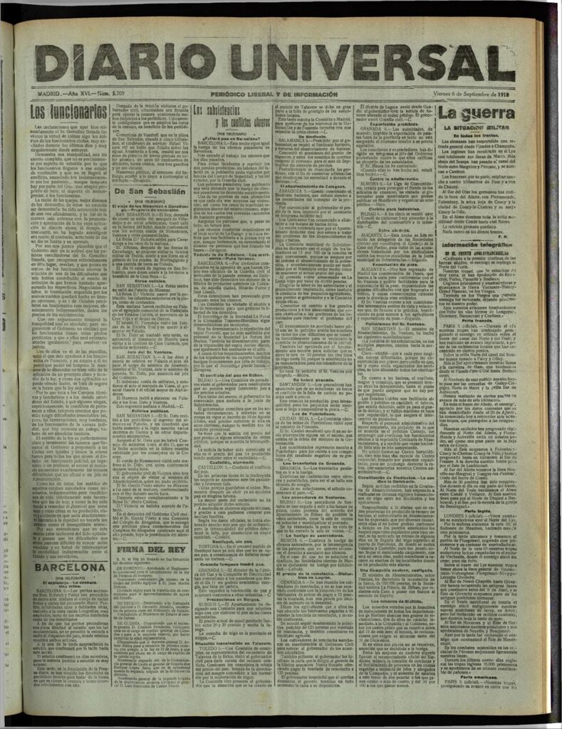 Miniatura de Diario Universal del 6 de septiembre de 1918