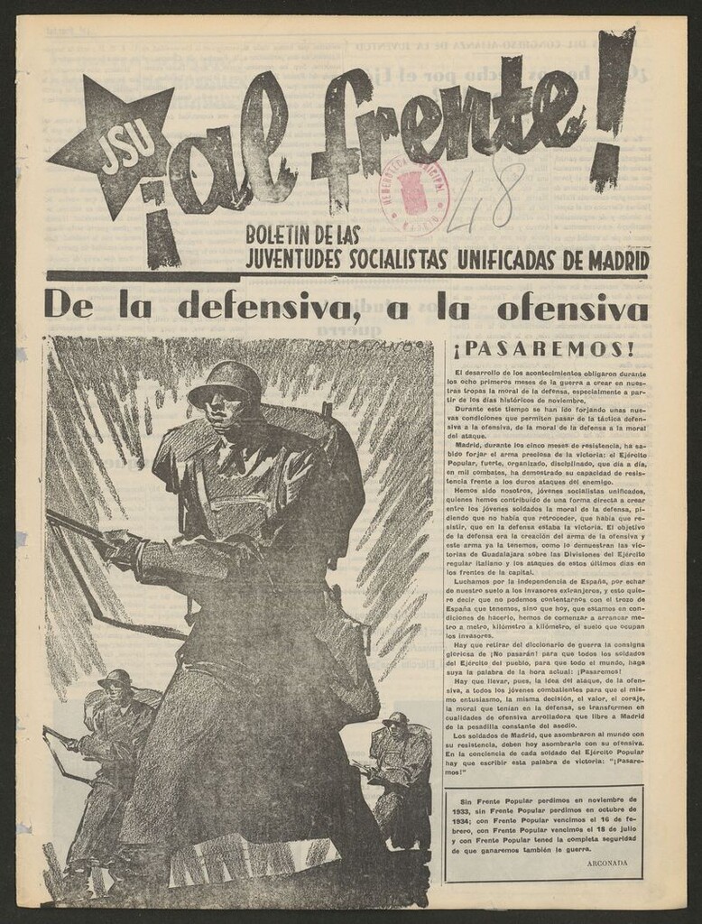 Miniatura de ¡Al Frente! (Madrid, 1936-1937) del 16 de abril de 1937