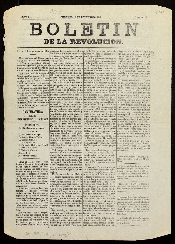 Miniatura de Boletín de la Revolución