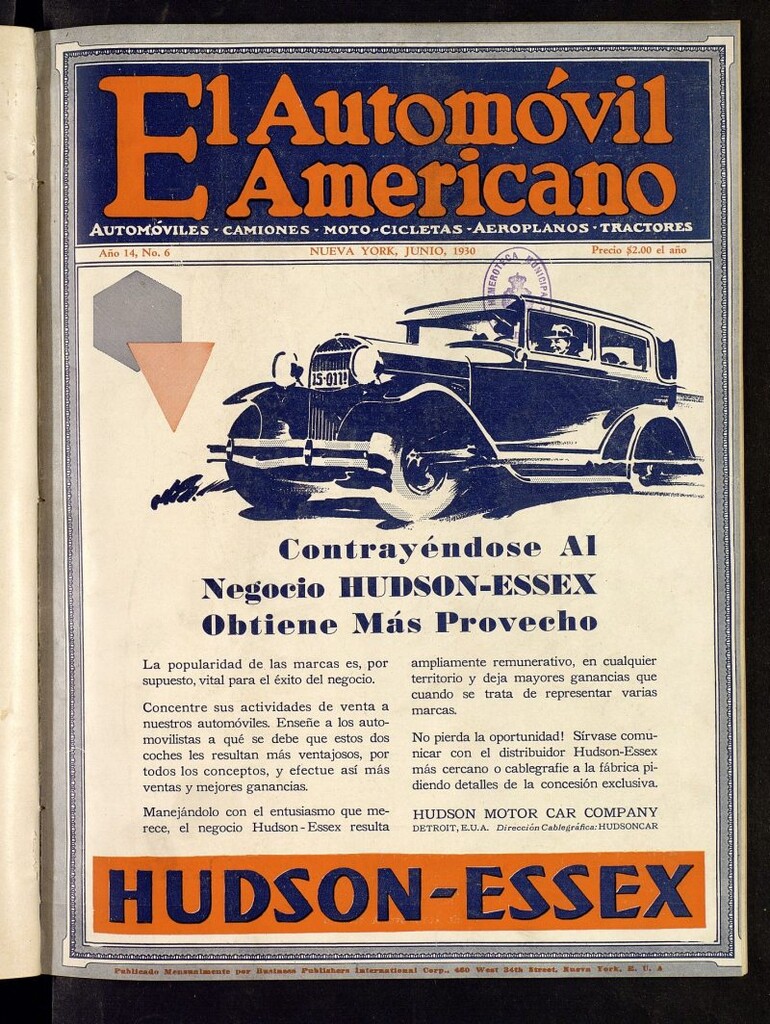Miniatura de El Automóvil Americano : automóviles, camiones, motos, cicletas, aeroplanos, junio de 1930, nº 6