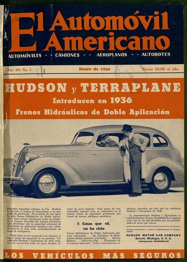 Miniatura de El Automóvil Americano : automóviles, camiones, motos, cicletas, aeroplanos, de enero de 1936, nº 1