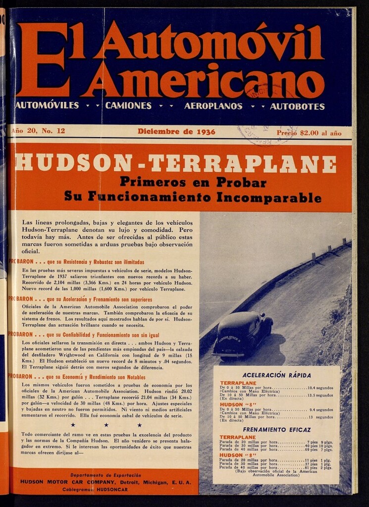 Miniatura de El Automóvil Americano de diciembre de 1936, nº 12