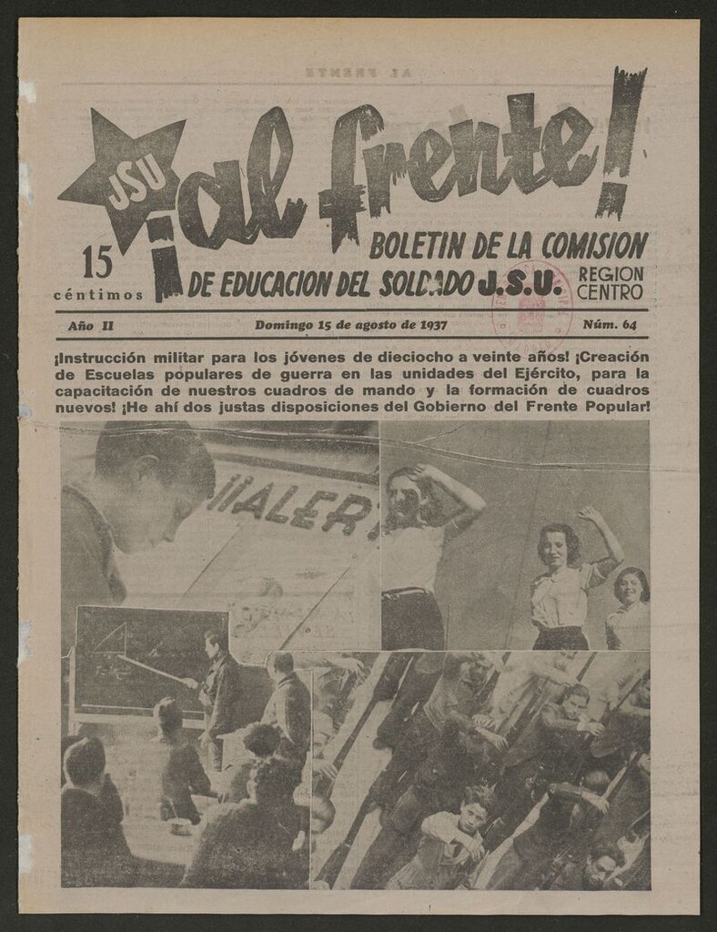 Miniatura de ¡Al Frente! (Madrid, 1936-1937) del 15 de agosto de 1937