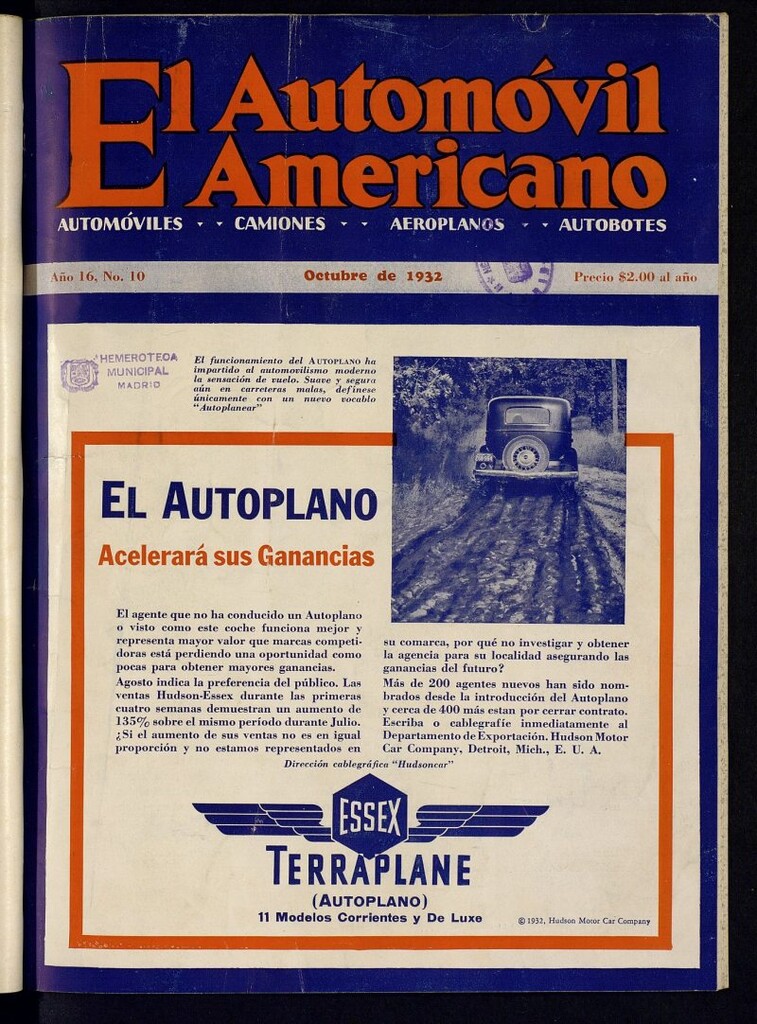 Miniatura de El Automóvil Americano de octubre de 1932, nº 10