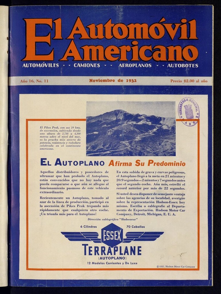 Miniatura de El Automóvil Americano de noviembre de 1932, nº 11