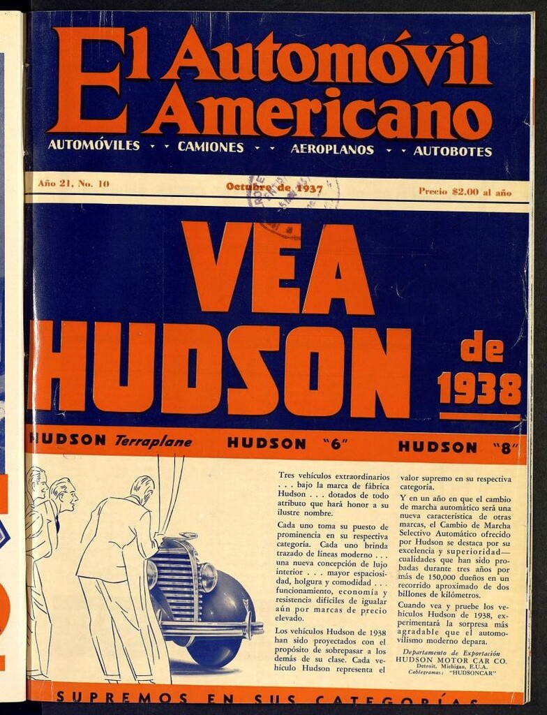 Miniatura de El Automóvil Americano de octubre de 1937, nº 10