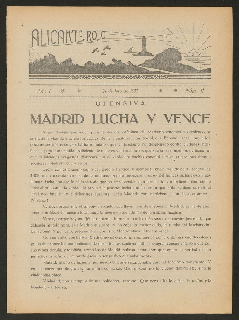 Miniatura de Alicante Rojo del 24 de julio de 1937