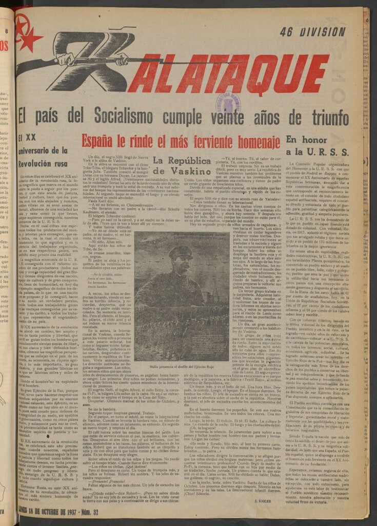 Miniatura de Al Ataque : Organo de la Brigada del Campesino del 18 de octubre de 1937