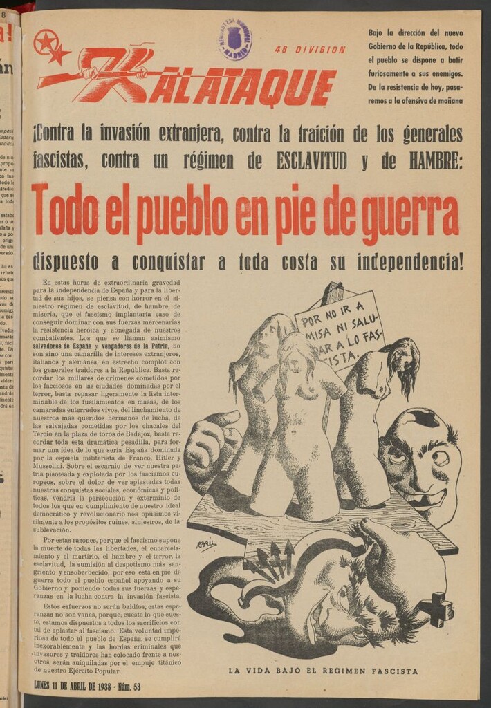 Miniatura de Al Ataque : Organo de la Brigada del Campesino del 11 de abril de 1938