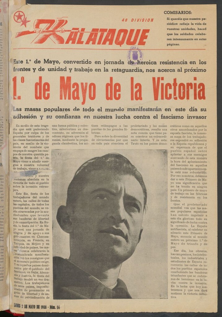 Miniatura de Al Ataque : Organo de la Brigada del Campesino del 2 de mayo de 1938