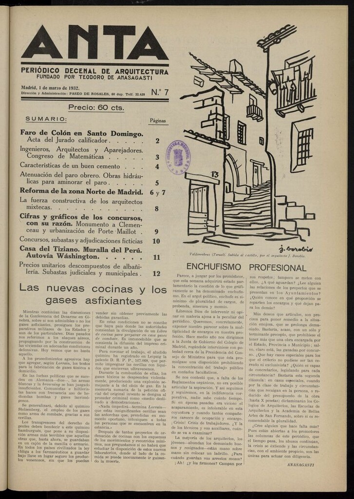 Miniatura de Anta: periódico de arquitectura del 1 de marzo de 1932